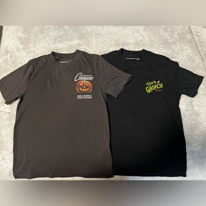Boys Abercrombie Kids Graphic T-Shirts with Halloween and Grinch Designs
